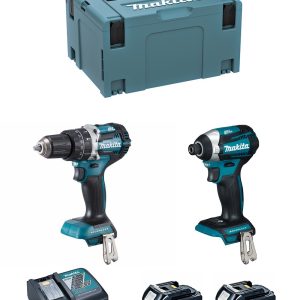 MAKITA Kit DLX2181TJ (DHP484 + DTD154 + 2 x 5,0 Ah + DC18RC + MAKPAC 3)